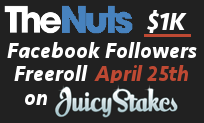 Facebook Followers Freeroll April 25th on Juicy Stakes